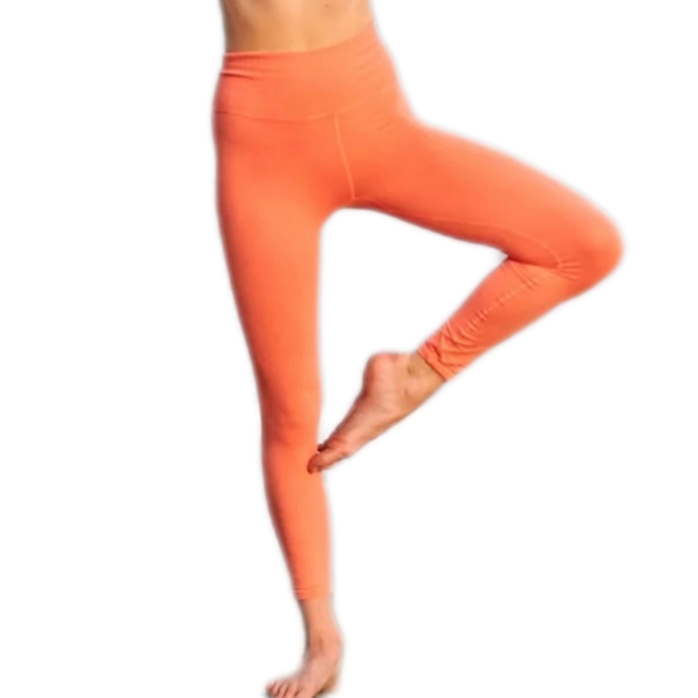FP Movement by Free People Good Karma High Rise 7/8 Orange Leggings Medium